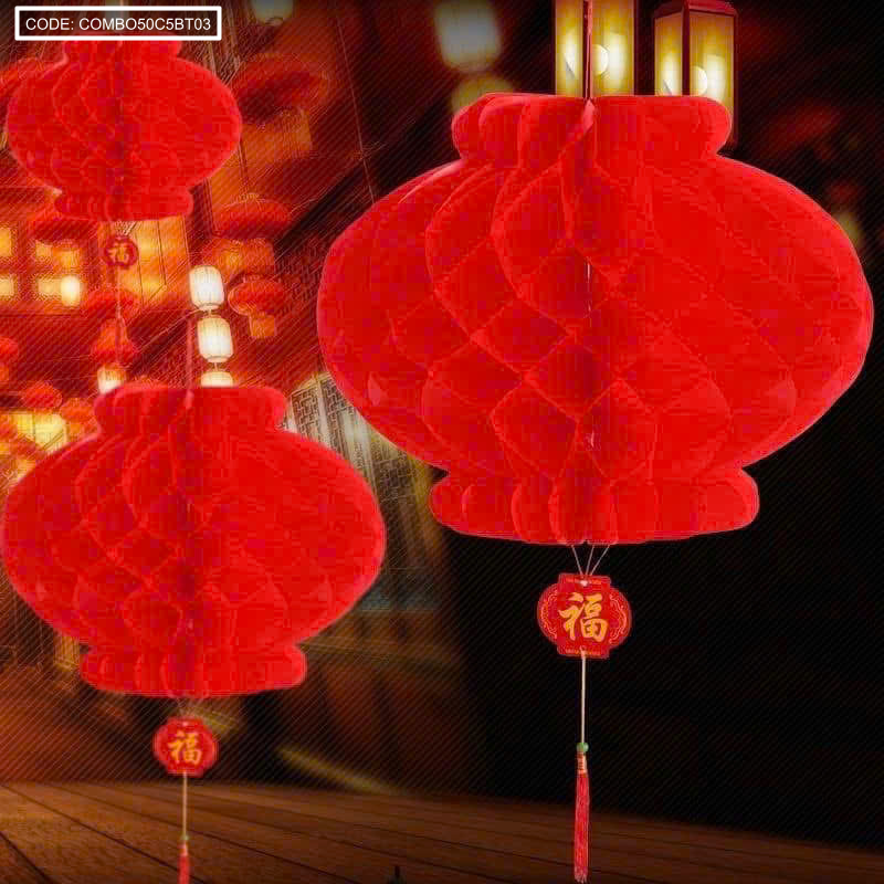 Combo 50 cái lồng đèn giấy F15 12CM