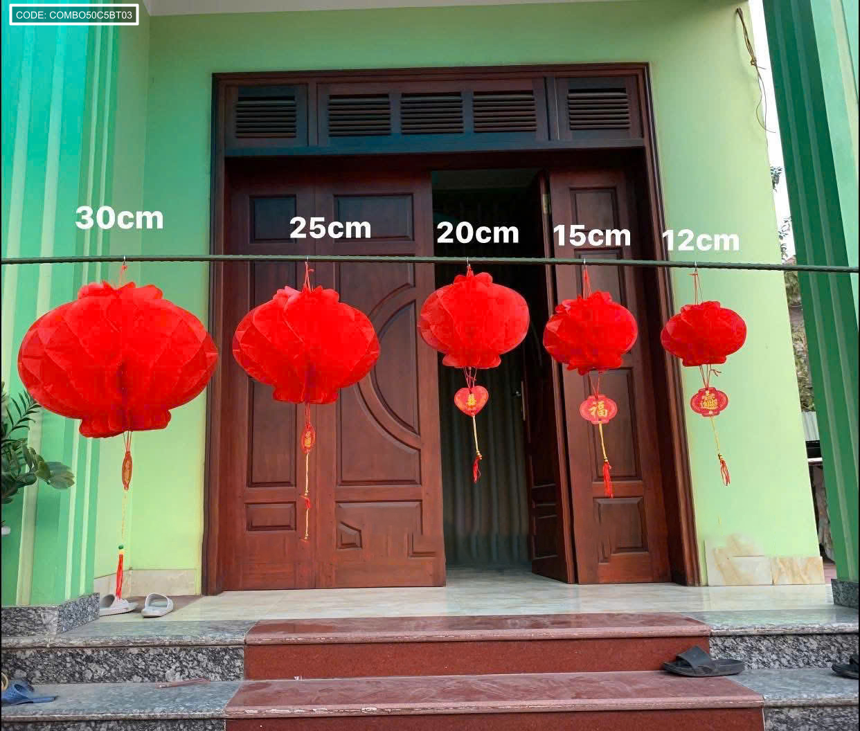 So sánh kích thước các mẫu lồng đèn treo