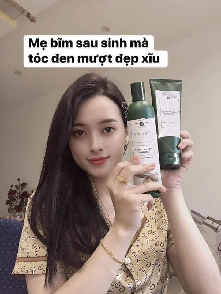 Combo dầu gội xả Weilaiya gừng xả 400ml + 250ml kèm bộ mini