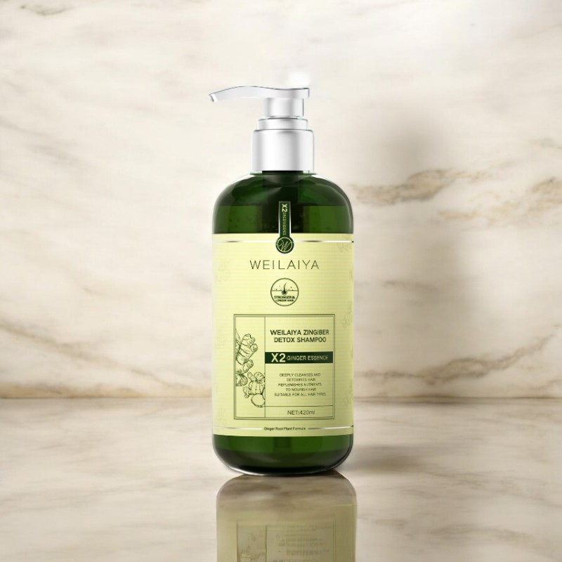 Combo Dầu Gội Xả Gừng Weilaiya Màu Xanh Zingiber Detox X2 Ginger Essence