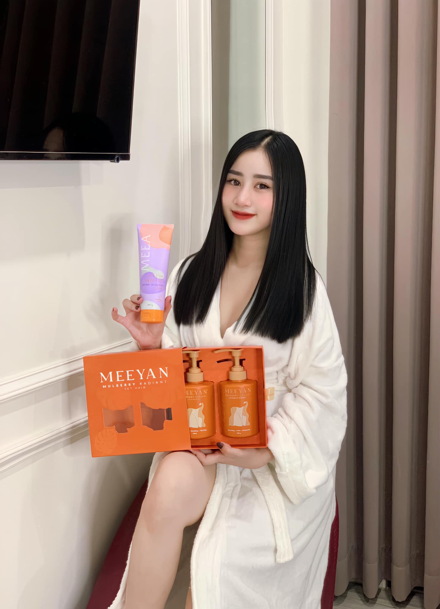 Combo Dầu Gội Xả MEEYAN Mulberry Radiant Chiết Xuất Rễ Dâu Tằm 350g x 2