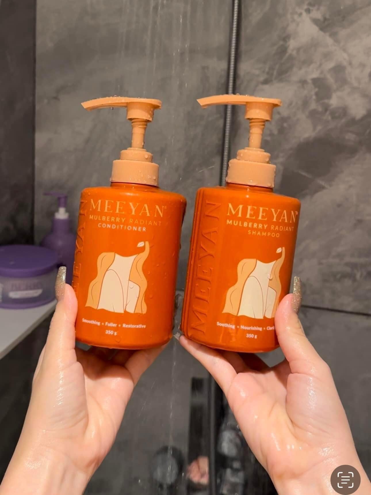 Combo Dầu Gội Xả MEEYAN Mulberry Radiant Chiết Xuất Rễ Dâu Tằm 350g x 2