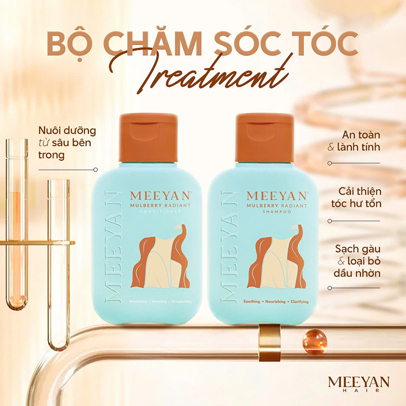 Hình bộ đôi dầu gội và dầu xả Meeyan Mulberry Radiant mini