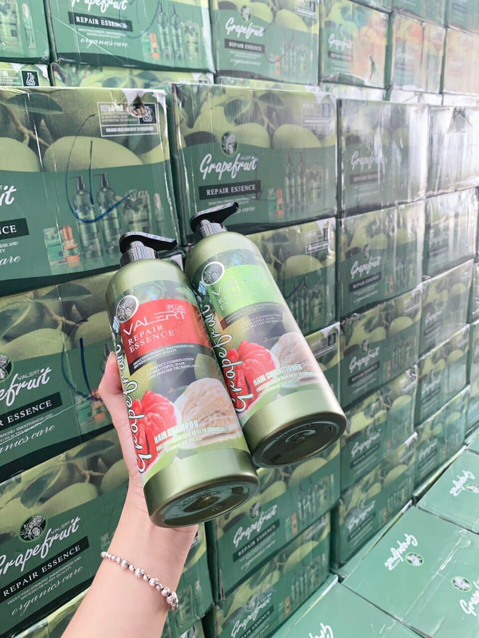 Combo dầu gội xả bưởi VALERT Grapefruit Repair Essence 2 x 850ml