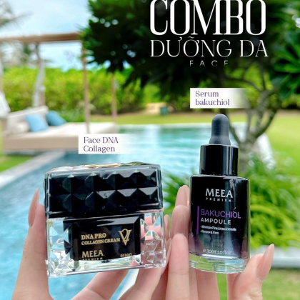 Combo Dưỡng Da Face DNA Pro Collagen Cream 30g + Bakuchiol Ampoule 30ml Meea Premium