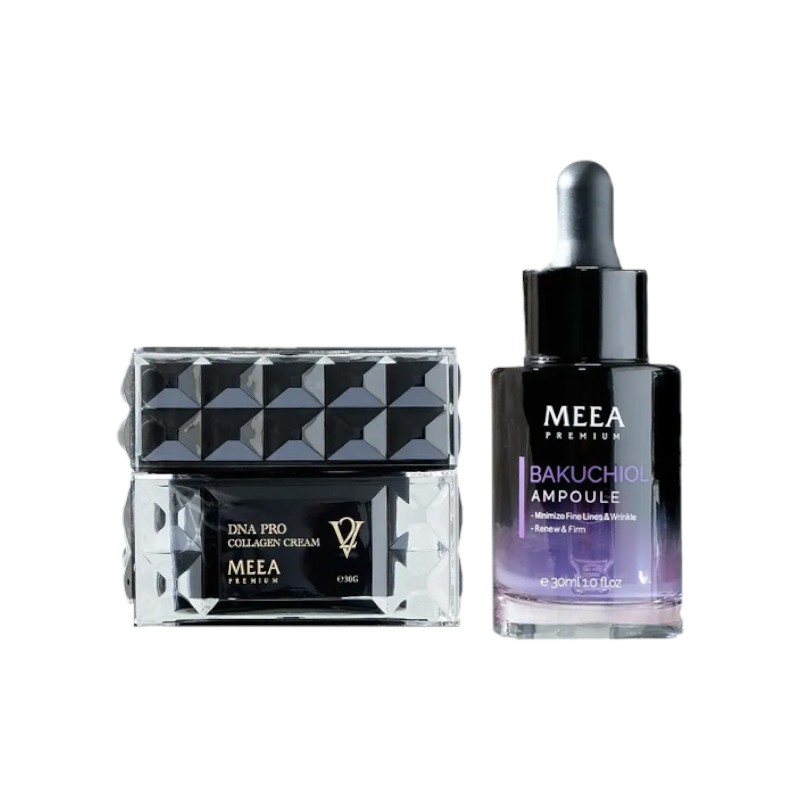 Combo Dưỡng Da Face Cá Hồi DNA Pro V2 Lớn + Serum Bakuchiol Ampoule V2 Lớn Meea Orgin phù hợp để tham khảo khi chọn meea premium
