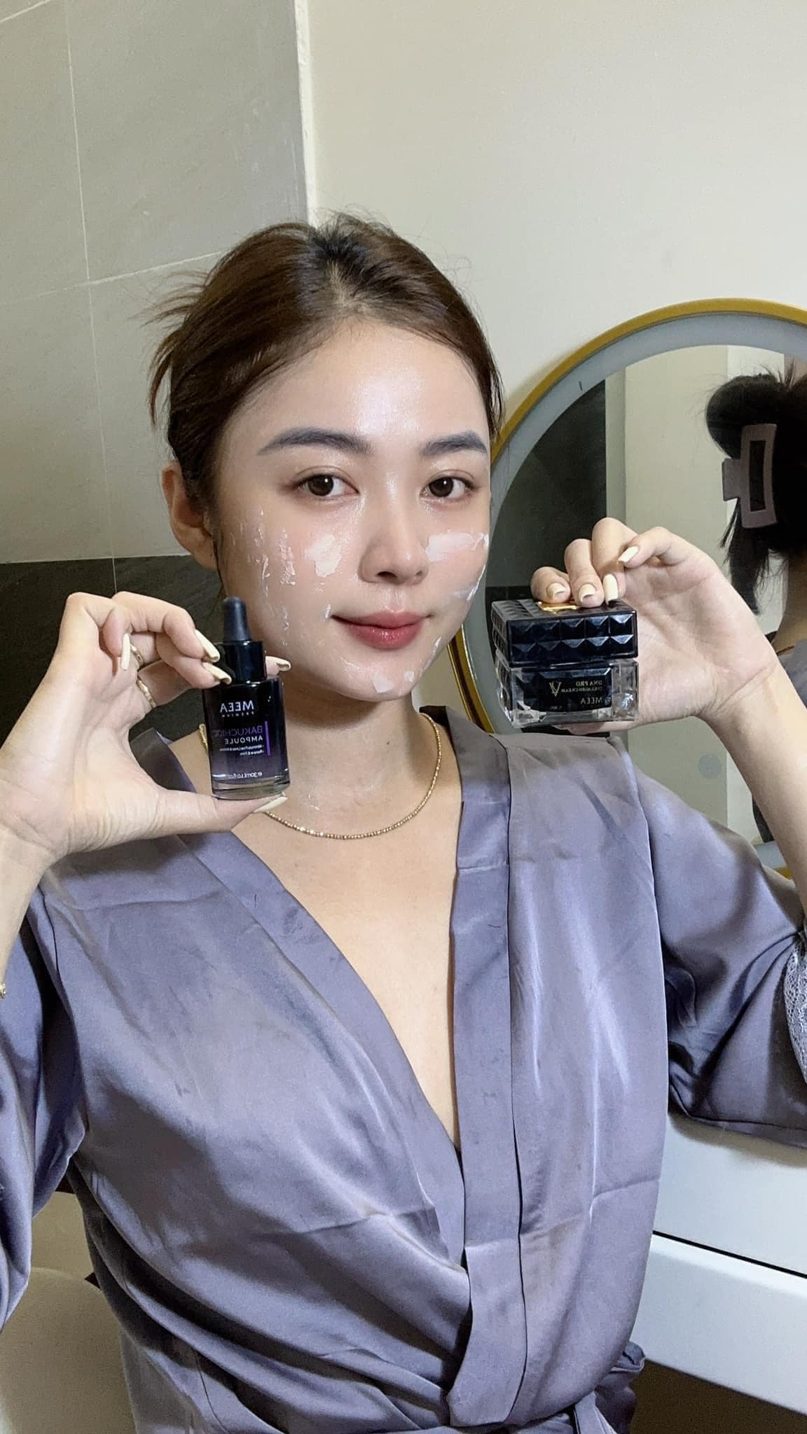 Combo dưỡng da Meea Premium Face Cá Hồi DNA Pro V2 + Serum Bakuchiol V2 + Kem Chống Nắng