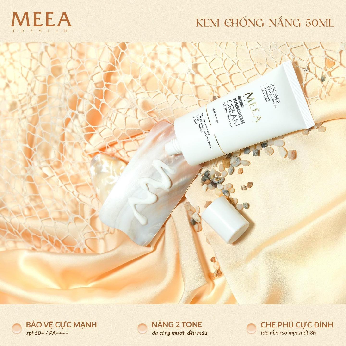 Combo dưỡng da Meea Premium Face Cá Hồi DNA Pro V2 + Serum Bakuchiol V2 + Kem Chống Nắng