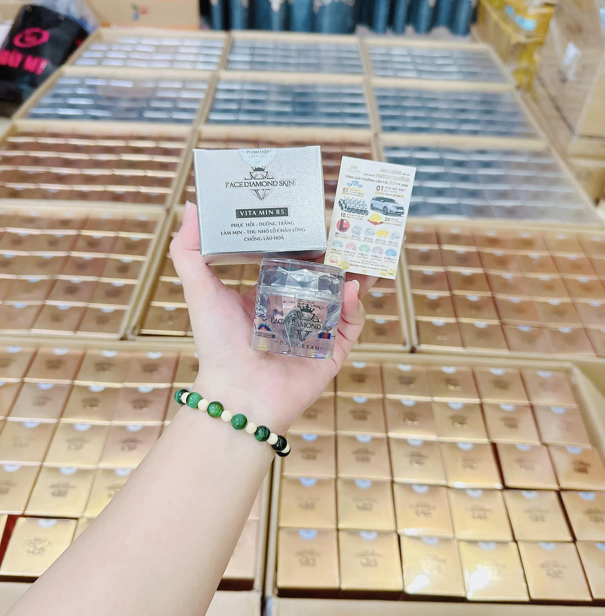 Combo Face Diamond Skin Day Cream Vitamin B5 & Night Cream Retinol Phạm Điệp Beauty