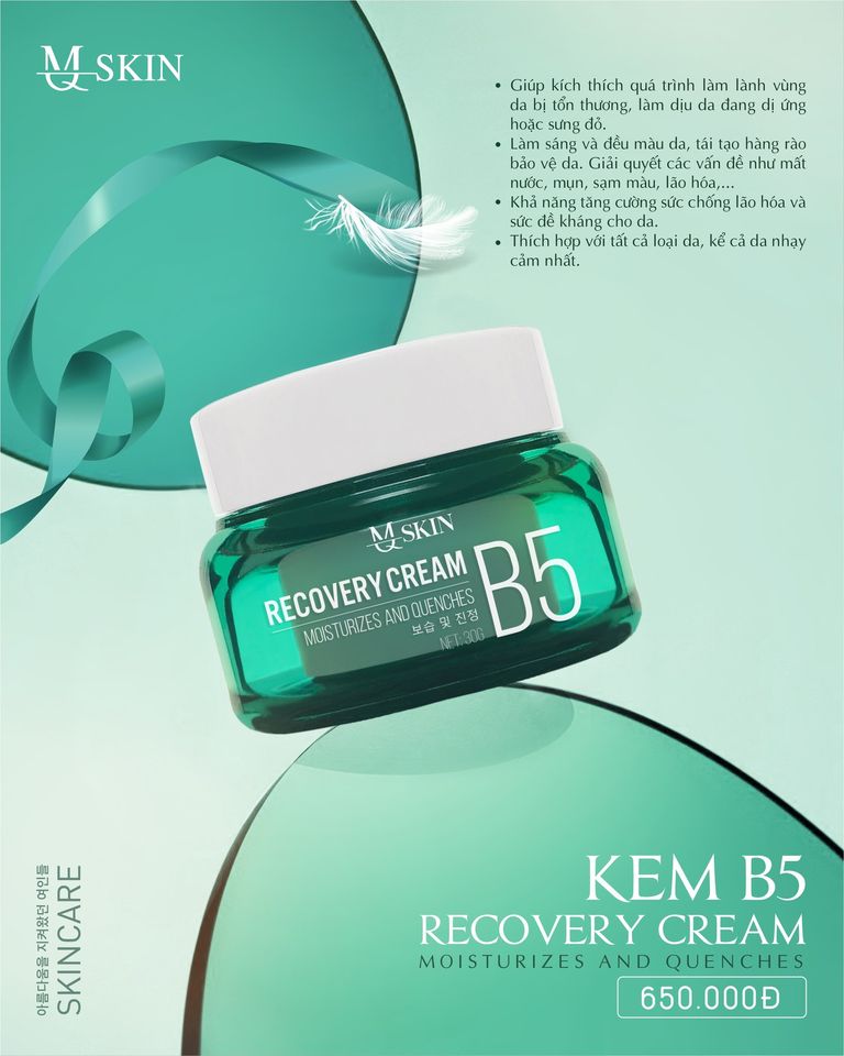 Combo Phục Hồi Da B5 MQ Skin Serum 30ml & Kem 30g
