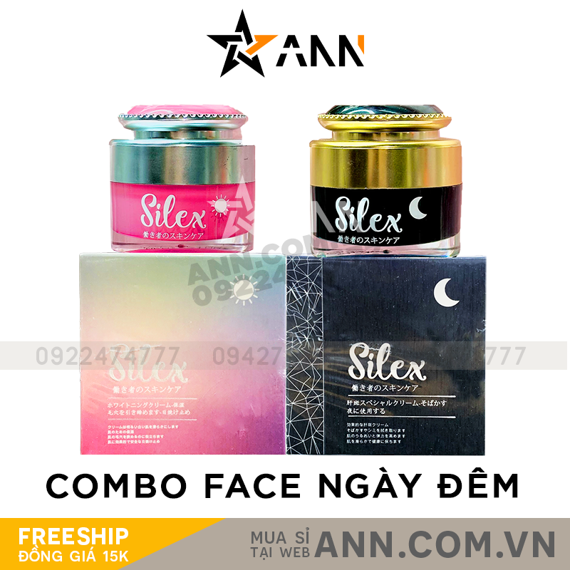 Hình ảnh bộ kem ngày và kem đêm với hai tông màu nhận diện khác nhau