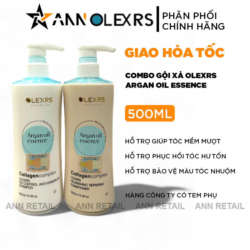 Bộ gội xả màu xanh dung tích 500ml