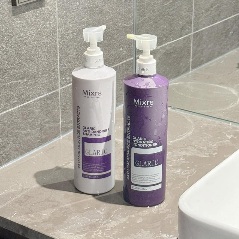 Bộ đôi đặt cạnh bồn rửa, mỗi chai có vòi pump tiện lấy sản phẩm