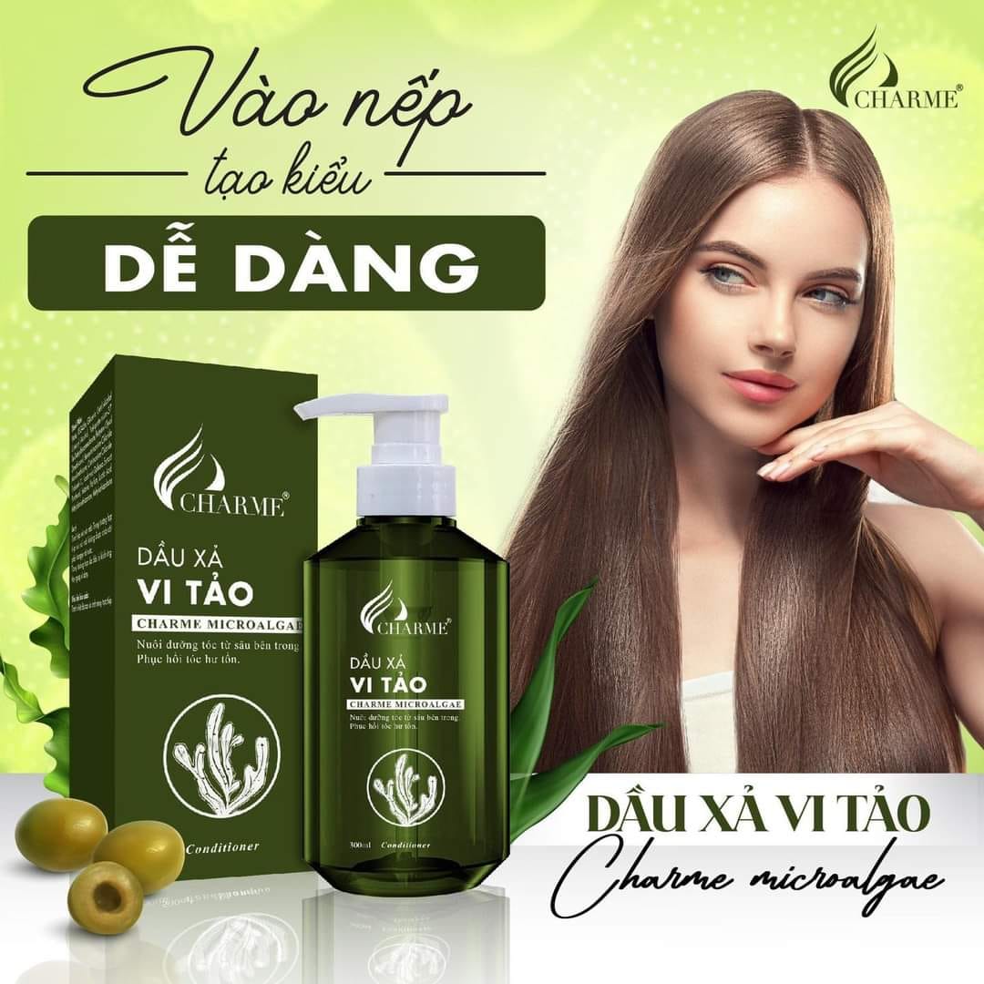 Thiết kế dầu xả vi tảo kèm hộp sản phẩm