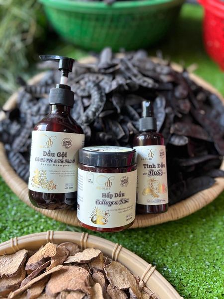 Combo Gội Xả Xịt Bồ Kết Bưởi Dừa Dr Di Hi