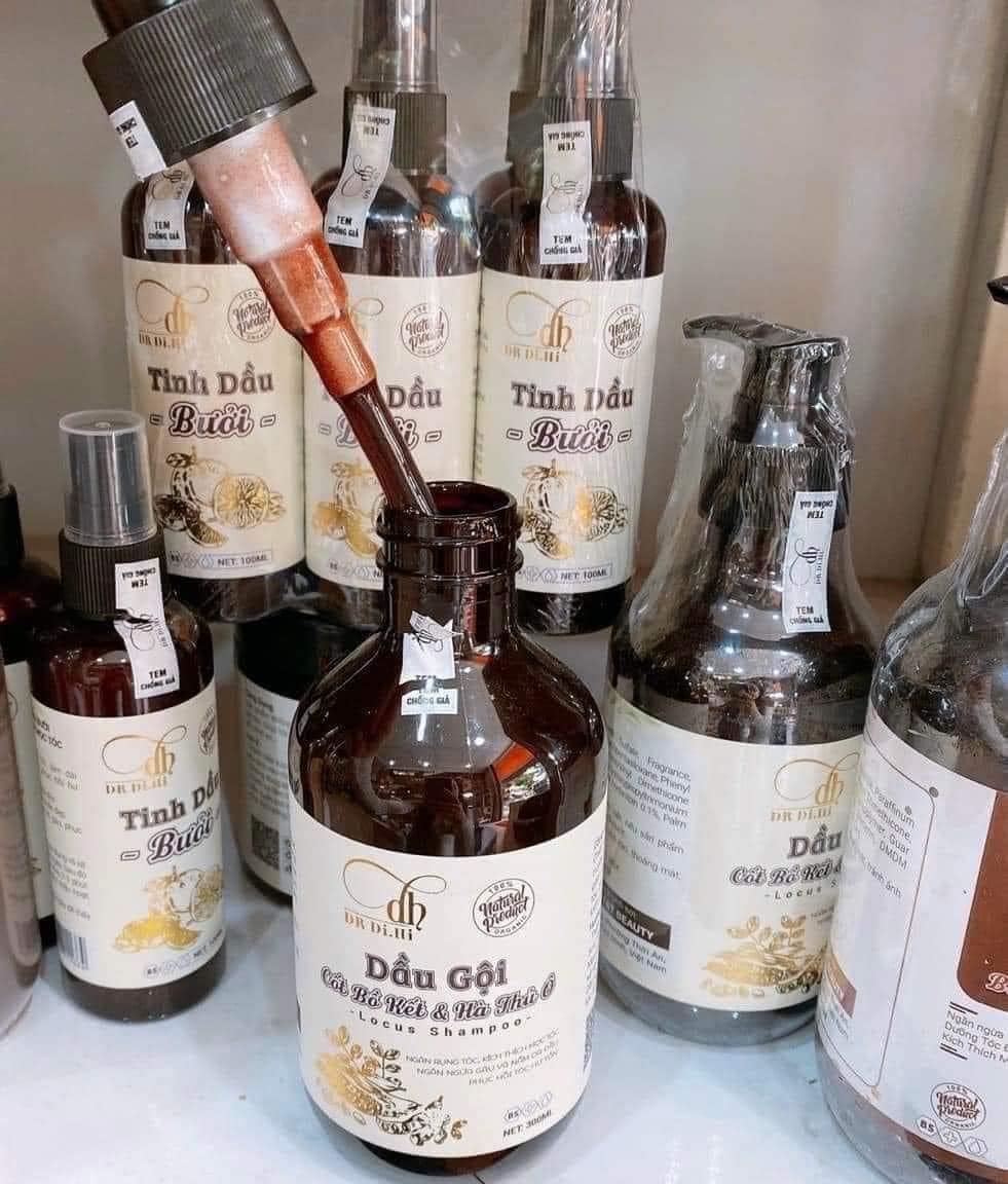 Combo Gội Xả Xịt Bồ Kết Bưởi Dừa Dr Di Hi