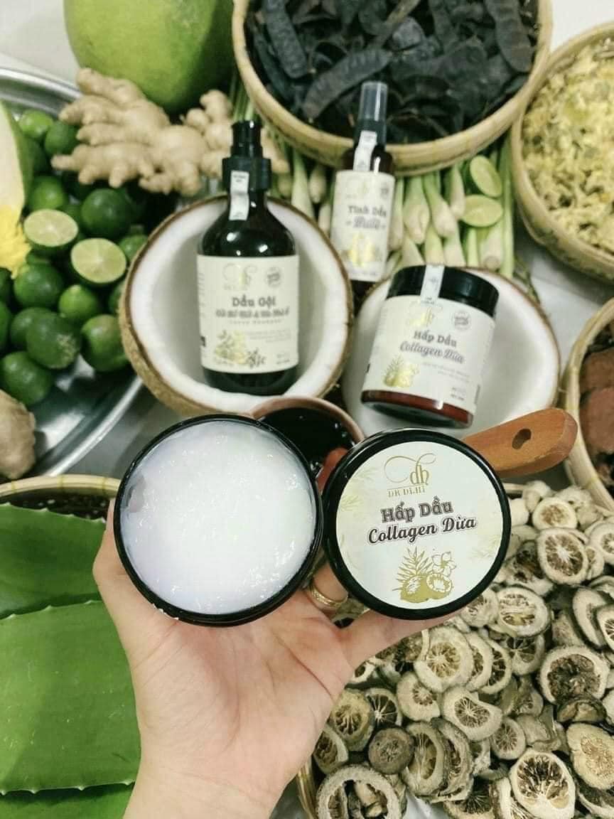 Combo Gội Xả Xịt Bồ Kết Bưởi Dừa Dr Di Hi