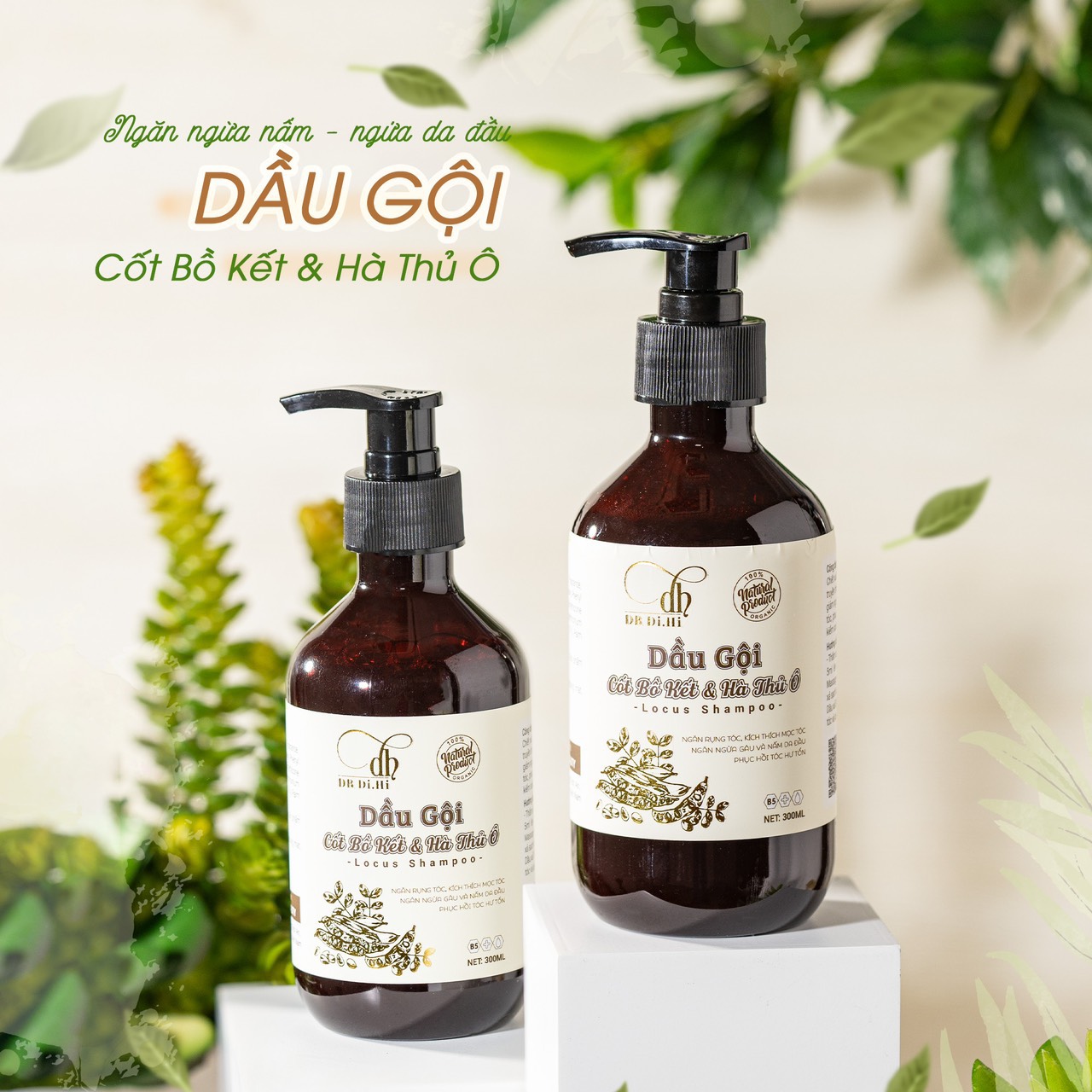 Combo Gội Xả Xịt Bồ Kết Bưởi Dừa Dr Di Hi