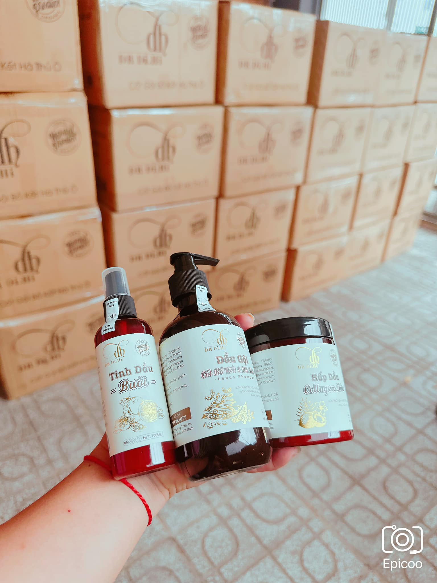 Combo Gội Xả Xịt Bồ Kết Bưởi Dừa Dr Di Hi