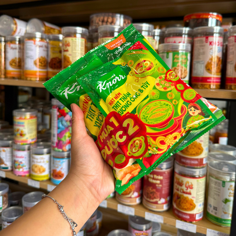 Mặt trước bao bì với dòng thịt thăn xương ống & tủy