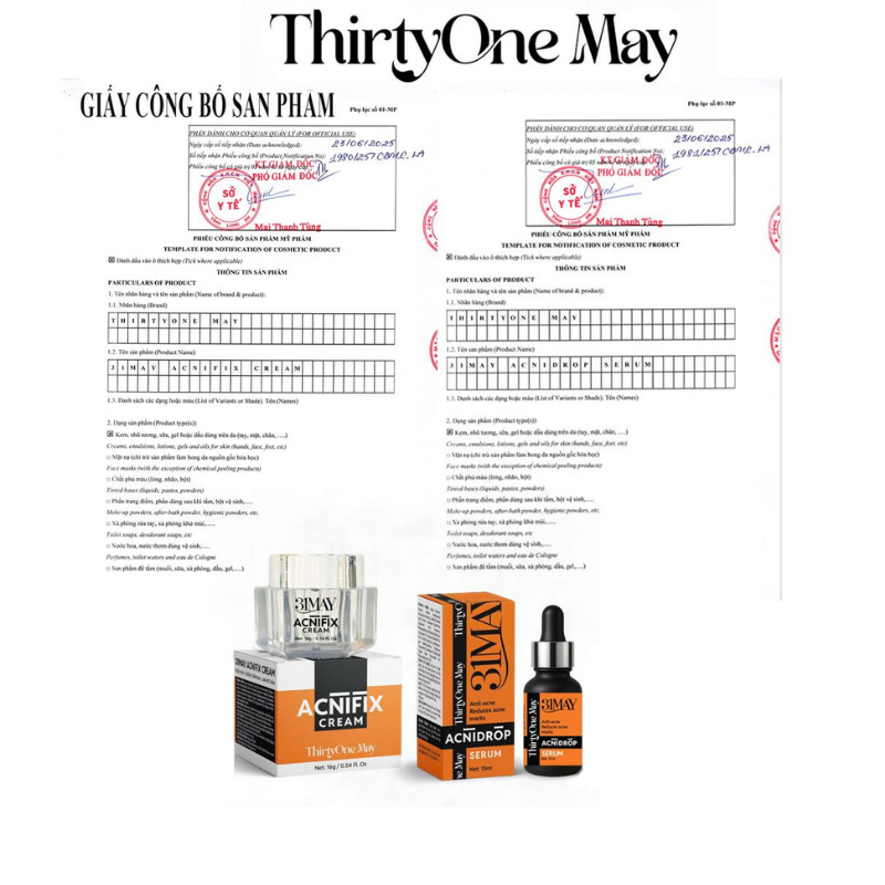Combo Kem Mụn 31may Acnifix 10g Và Serum Mụn 31may Acnidrop 10ml - Mỹ Phẩm Thirty One May