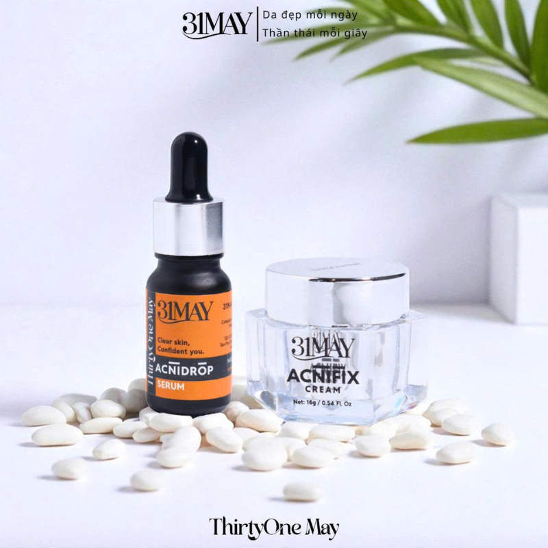 Combo Kem Mụn 31may Acnifix 10g + Serum Mụn 31may Acnidrop 10ml + Sữa Rửa Mặt 31may Hydra Cleanser 100ml - Mỹ Phẩm Thirty One May