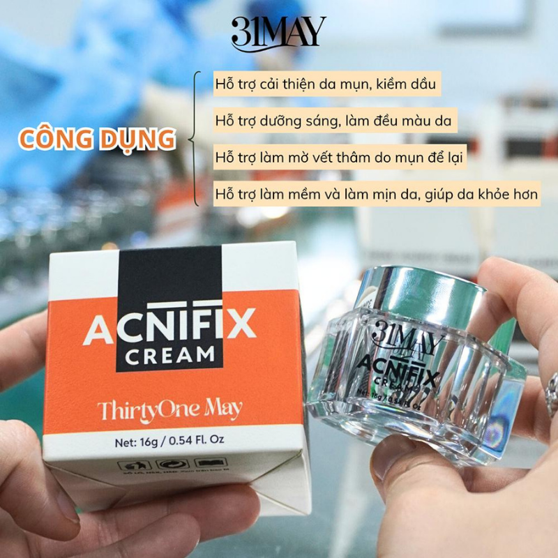 Combo Kem Mụn 31may Acnifix 10g + Serum Mụn 31may Acnidrop 10ml + Sữa Rửa Mặt 31may Hydra Cleanser 100ml - Mỹ Phẩm Thirty One May