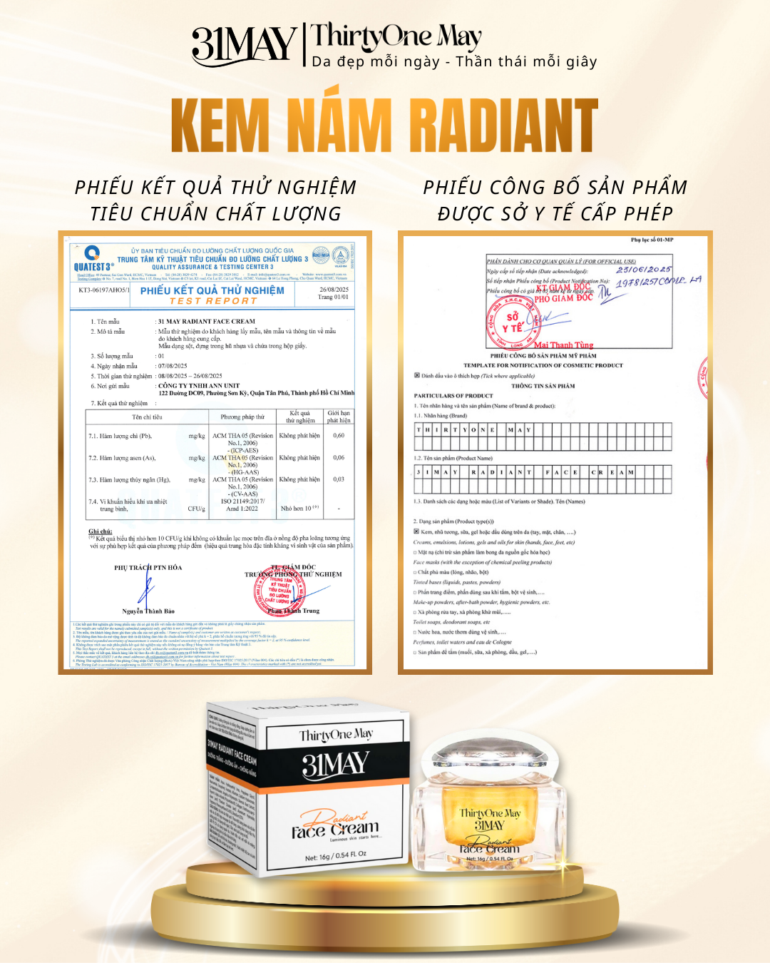 Combo Kem Nám 31may 16g + Serum Cang Bóng 31may Acnidrop 10ml + Sữa Rửa Mặt 31may Hydra Cleanser 100ml - Mỹ Phẩm Thirty One May