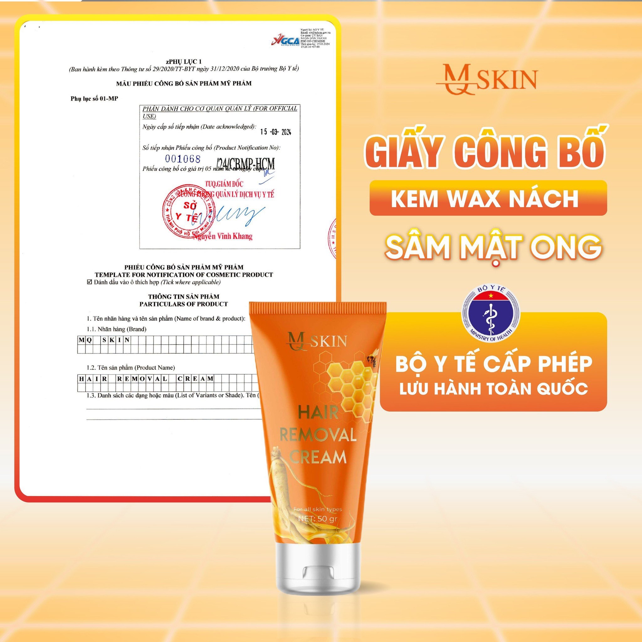 Hình ảnh sản phẩm kem tẩy lông MQ Skin