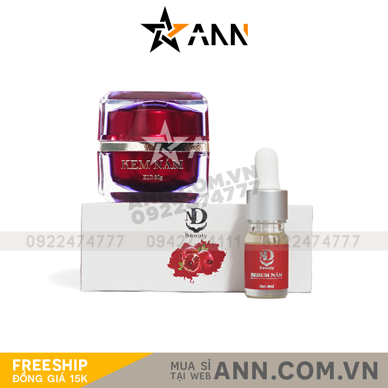 Combo Melasma Kem Nám Và Serum Nám MD Beauty