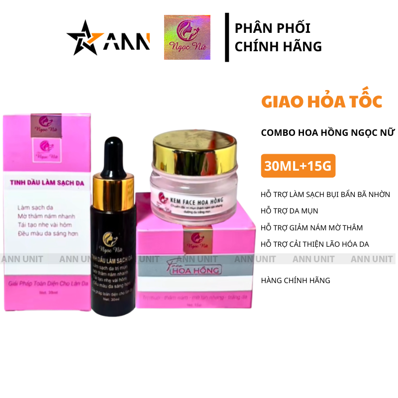 Hình ảnh trọn bộ serum 30ml và kem face 15g