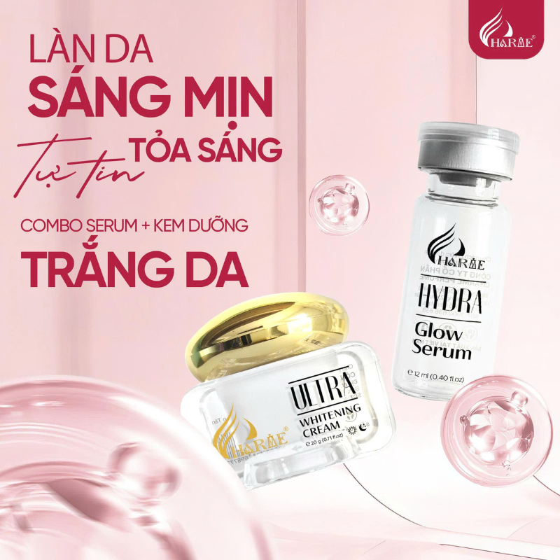 Hình minh họa serum và kem dưỡng trong combo