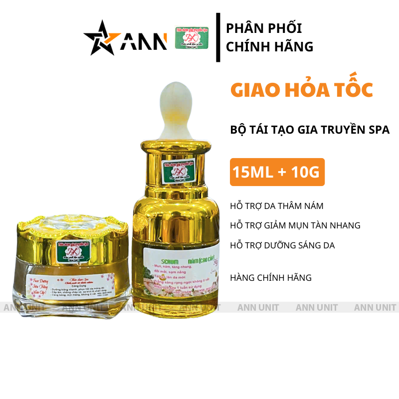 Combo Kem Face 10g & Serum 15ml Spa Hỗ Trợ Da Thâm Nám Tàn Nhang