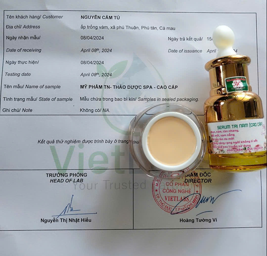Combo Kem Face 10g & Serum 15ml Spa Hỗ Trợ Da Thâm Nám Tàn Nhang