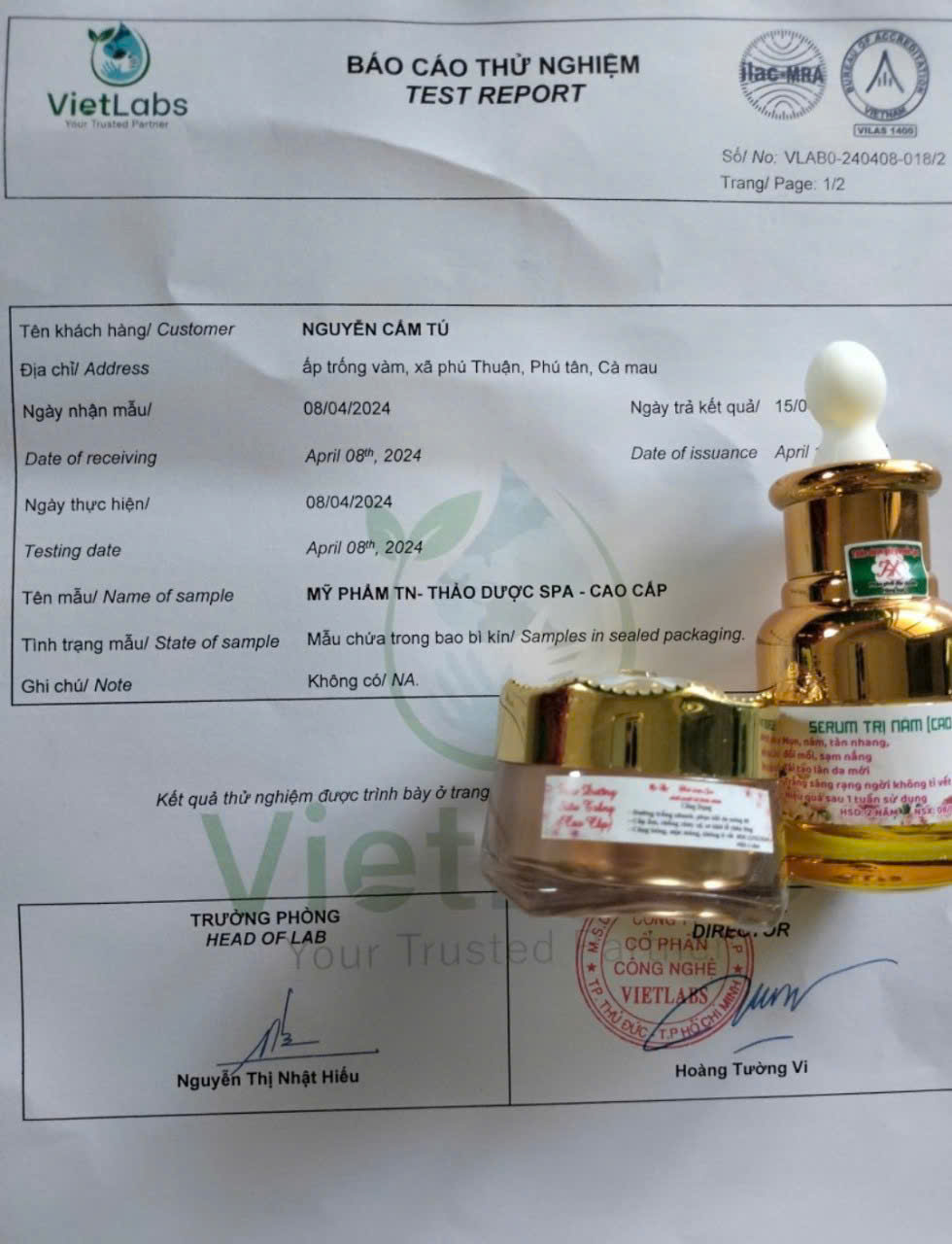 Combo Kem Face 10g & Serum 15ml Spa Hỗ Trợ Da Thâm Nám Tàn Nhang