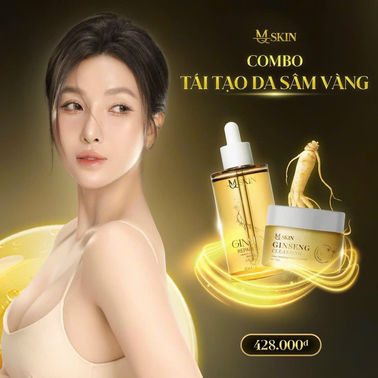 Combo Tái Tạo Sâm Vàng MQ Skin