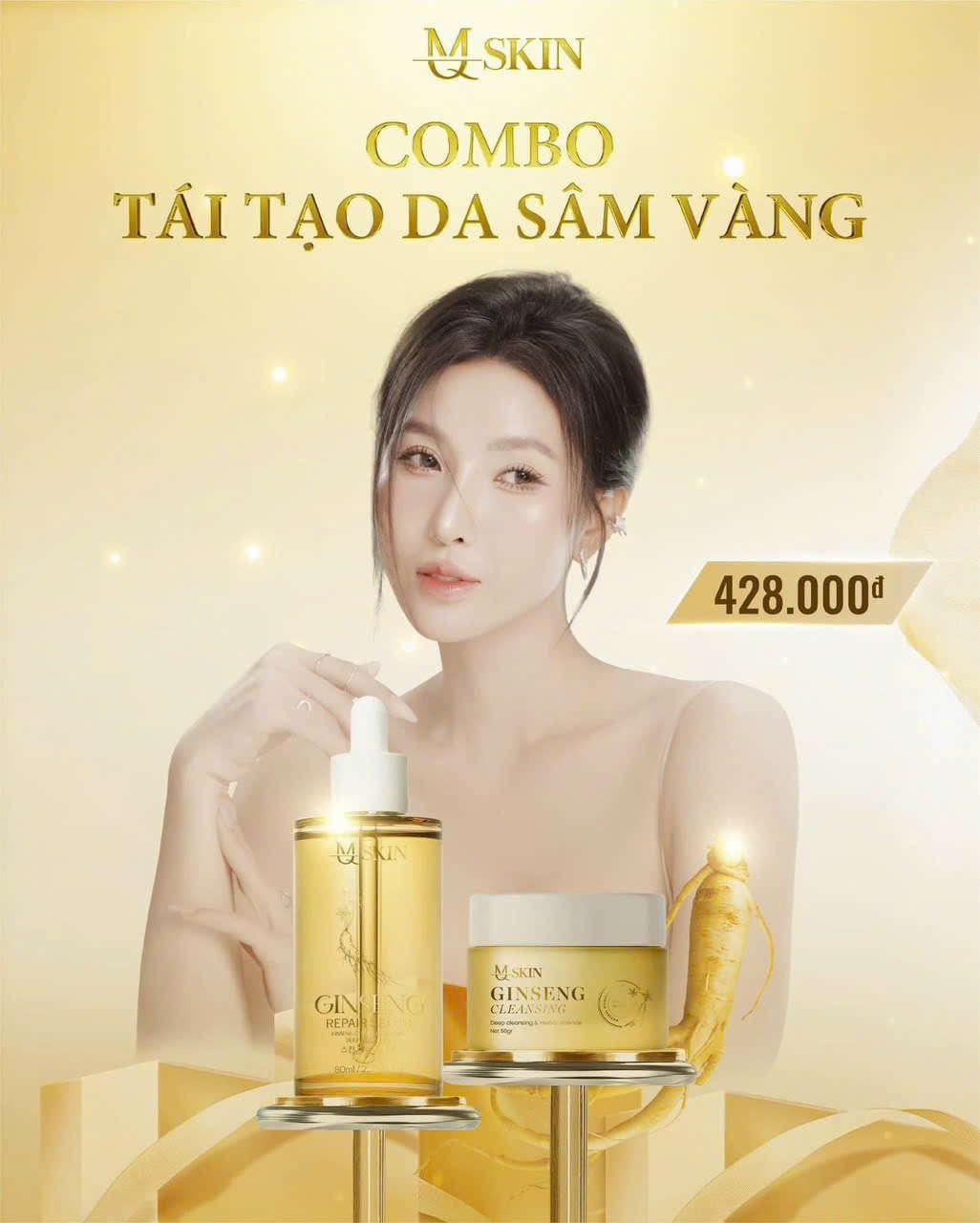 Combo Tái Tạo Sâm Vàng MQ Skin