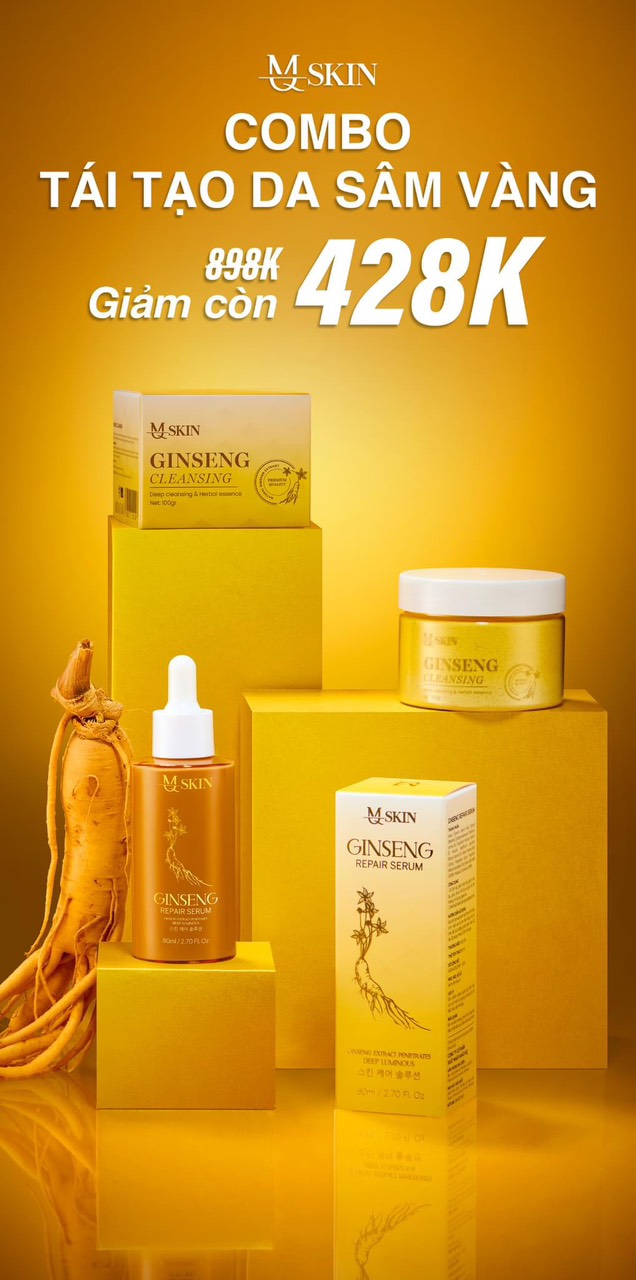 Combo Tái Tạo Sâm Vàng MQ Skin