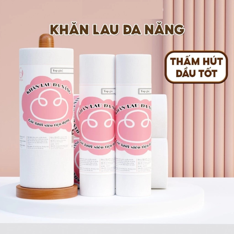 Mặt trước sản phẩm với thông tin tên gọi và khả năng thấm hút