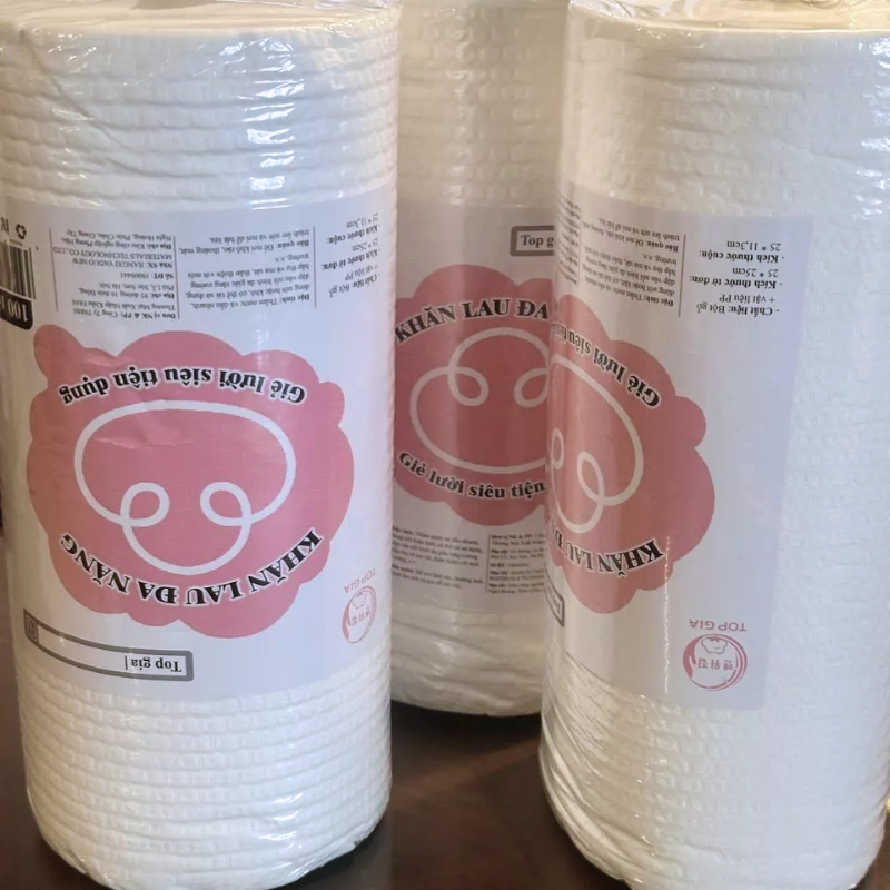 Cuộn Khăn Lau Đa Năng Top Gia 100 Tờ Siêu Dai Tái Sử Dụng