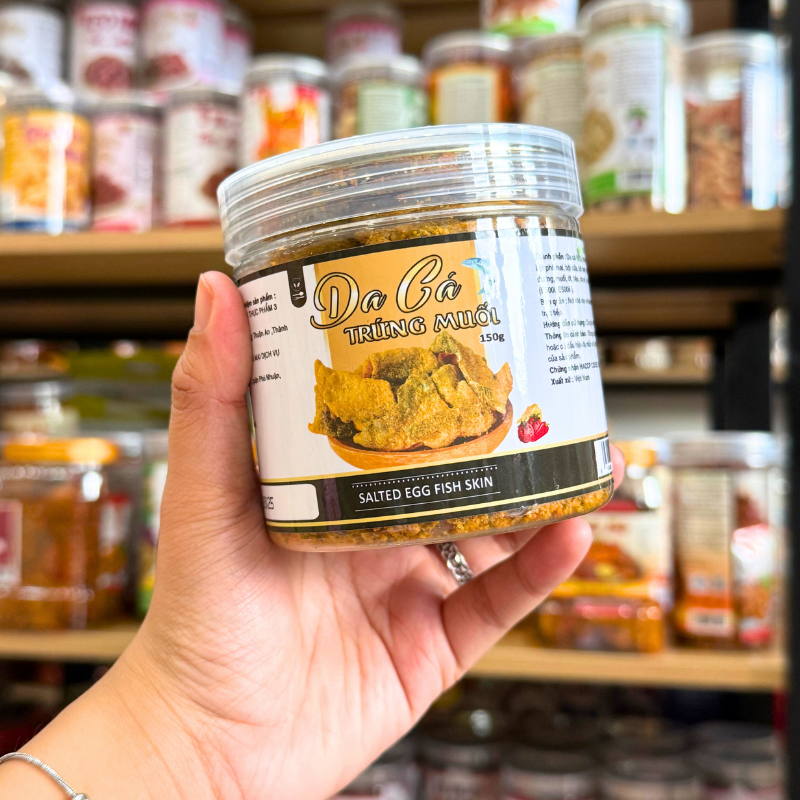 Da Cá Trứng Muối Mini Thơm Ngon 150g - Hộp Pet