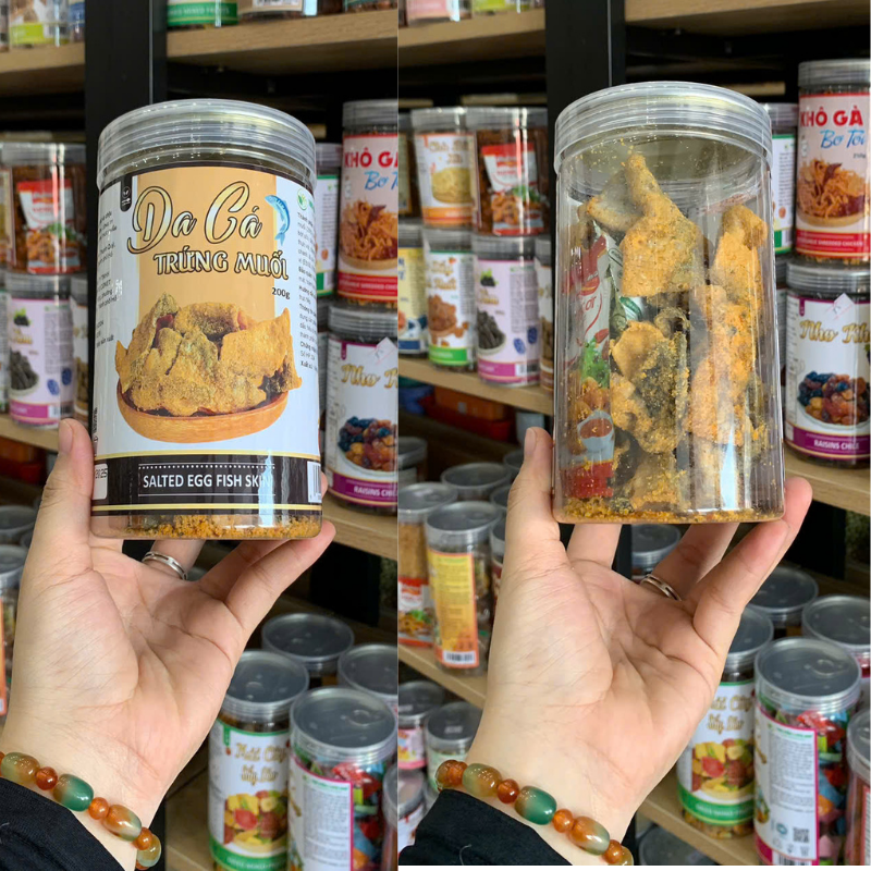 Da Cá Trứng Muối Thơm Ngon 200g - Hộp Pet