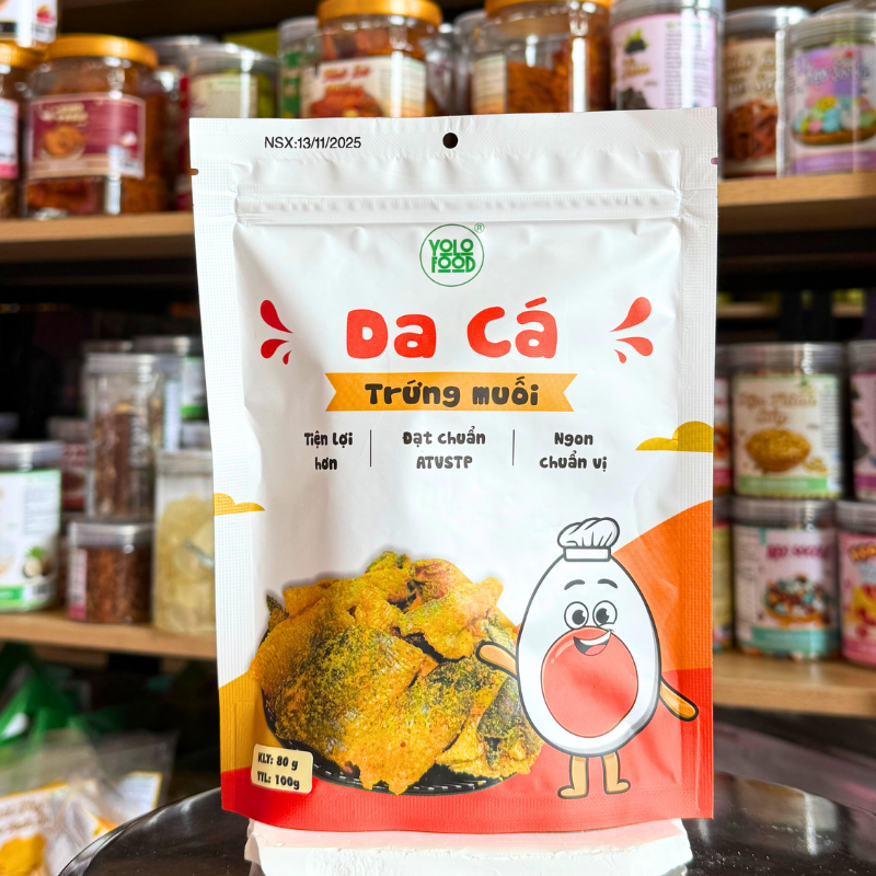 Mặt trước túi sản phẩm với quy cách 100g
