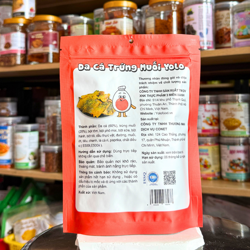 Thông tin thành phần và hướng dẫn trên mặt sau bao bì