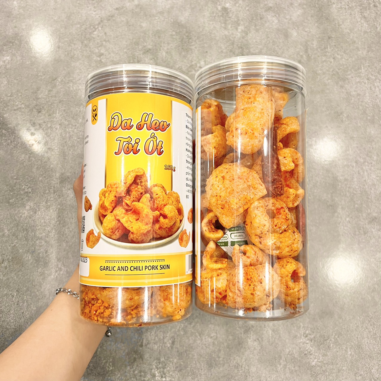 Da Heo Tỏi Ớt 160g Hộp