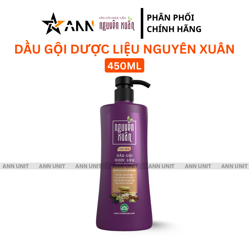 Dầu Gội Dược Liệu Nguyên Xuân Chắc Khỏe 450ml Màu Tím