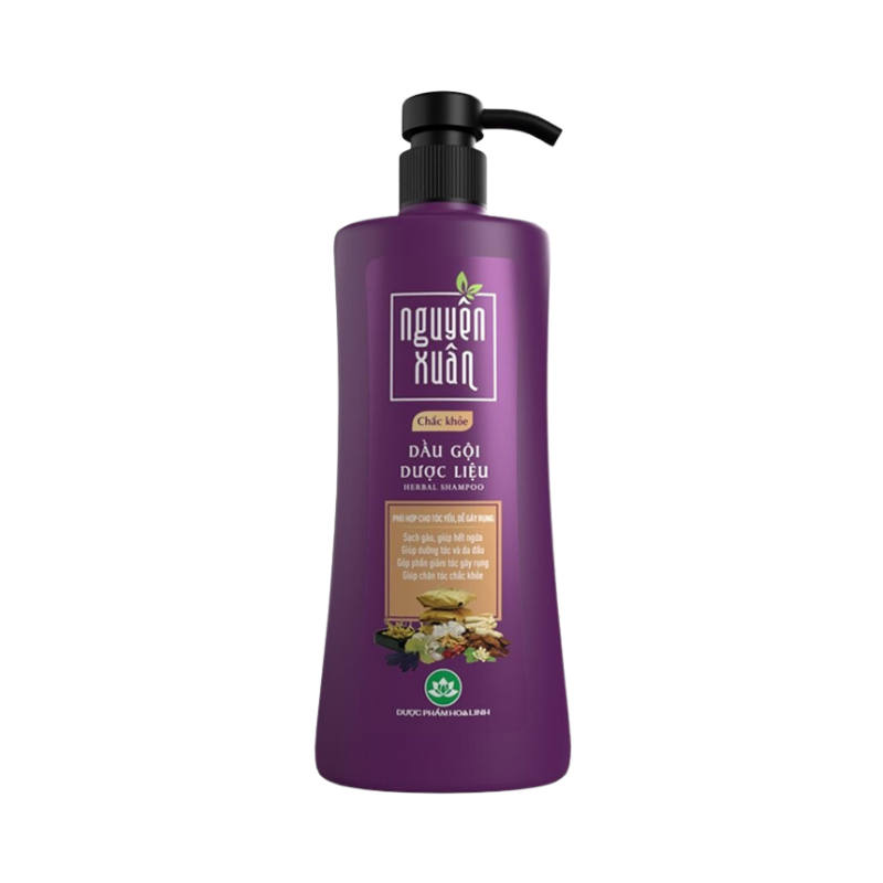 Dầu Gội Dược Liệu Nguyên Xuân Chắc Khỏe Cho Tóc Yếu 450ml - Màu Tím phù hợp để tham khảo khi chọn gội nguyên xuân