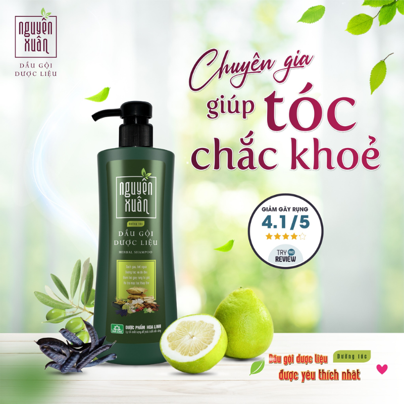 Hình ảnh minh họa sản phẩm trong bộ chăm sóc tóc dược liệu