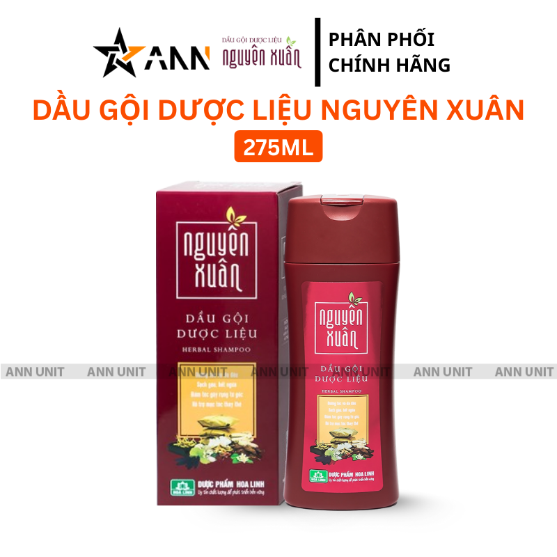 Dầu Gội Dược Liệu Nguyên Xuân Cho Tóc Thường Màu Đỏ 275ml