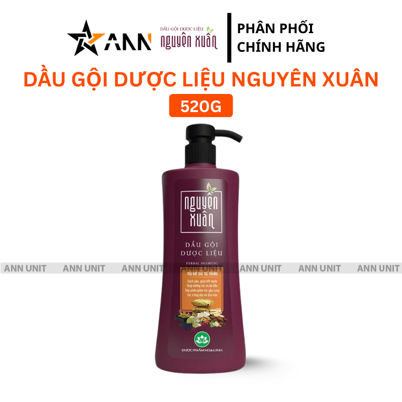 Dầu Gội Dược Liệu Nguyên Xuân Tóc Thường 520g Chai Đỏ